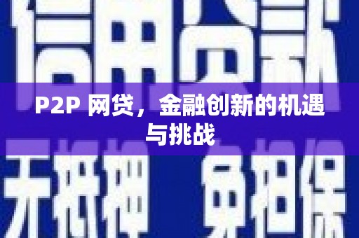 吴忠P2P 网贷，金融创新的机遇与挑战