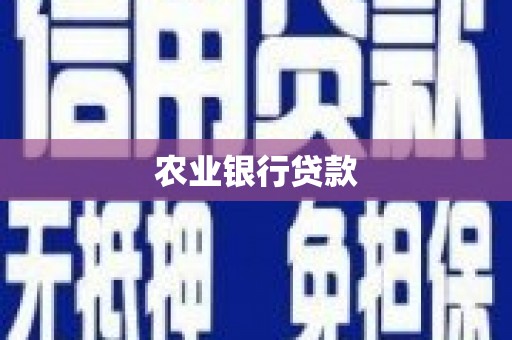 都江堰农业银行贷款