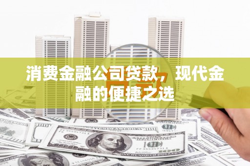 永康消费金融公司贷款，现代金融的便捷之选