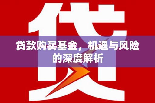 库尔勒贷款购买基金，机遇与风险的深度解析