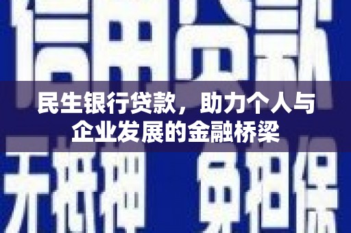 西吉民生银行贷款，助力个人与企业发展的金融桥梁