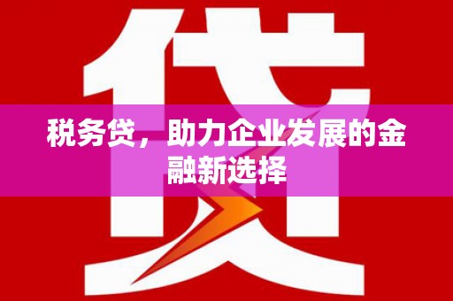 安仁税务贷，助力企业发展的金融新选择