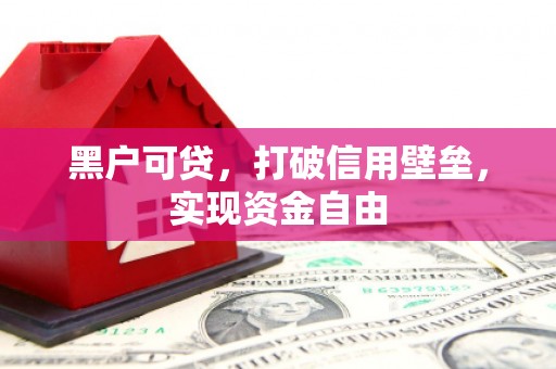 迪庆黑户可贷，打破信用壁垒，实现资金自由