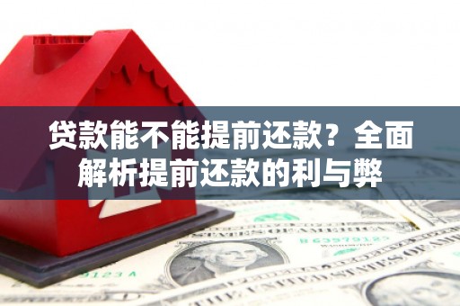 西螺贷款能不能提前还款？全面解析提前还款的利与弊